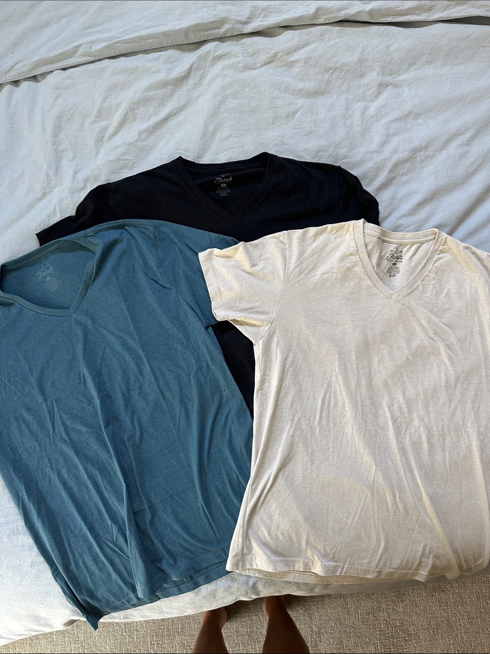 fresh Black V-Neck Short Sleeve Men’s Tee (3 pack)